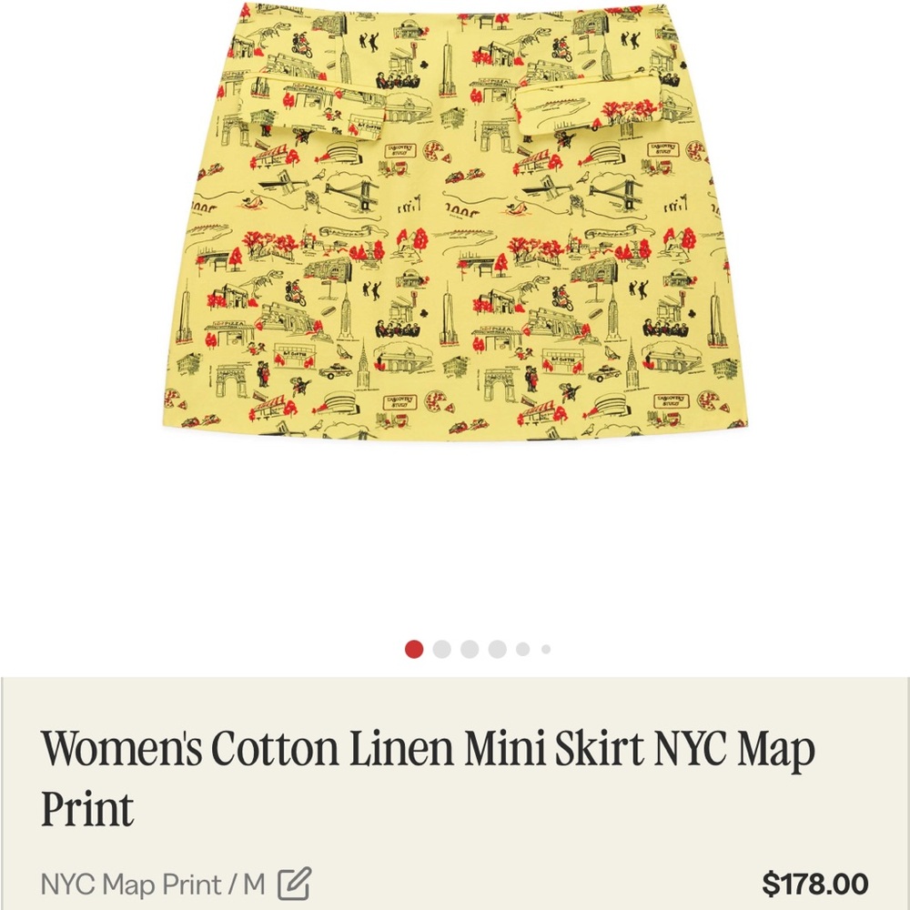 Rowing Blazers Mini Skirt NYC Map Print (NWT)